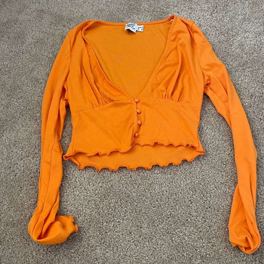 Princess Polly Women’s Long Sleeve Crop Top - Size US 4